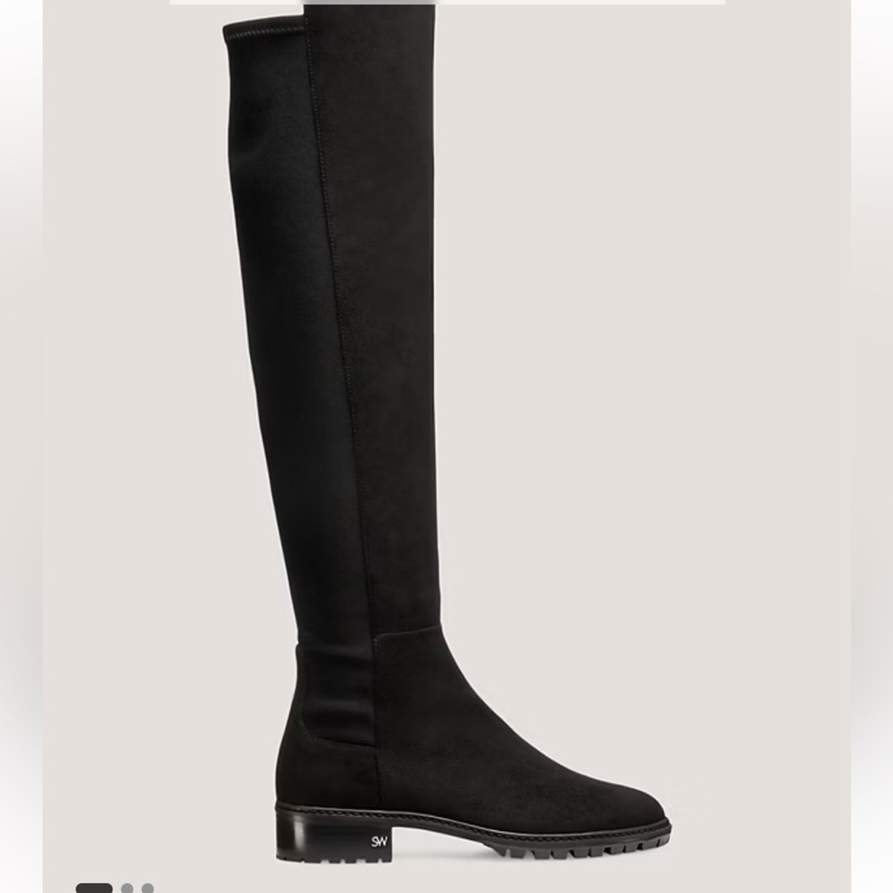 Stuart Weitzman 50/50 City Boot Suede Black Size 8